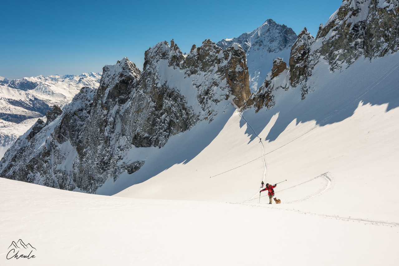 ©Cheule Photography - Les Alpes et leur or blanc -  Alpinisme - Ski de randonnée - Poudreuse - Écrins - Col des Agneaux - Glacier du Rif de la Planche - Glacier