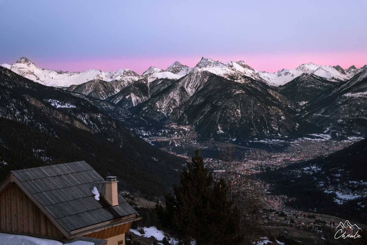©Cheule Photography - Les Alpes et leur or blanc - Ski - Col du Granon - Sunset -Coucher de soleil - Hautes Alpes - Briançon - Tronchets