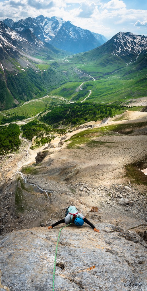 ©Cheule Photography - Panoramique - Panorama - Escalade - Écrins - Cerces - Haute montagne - Alpinisme - Grande Voie - Hautes Alpes - Roche Colombe - Voie de l'écaille
