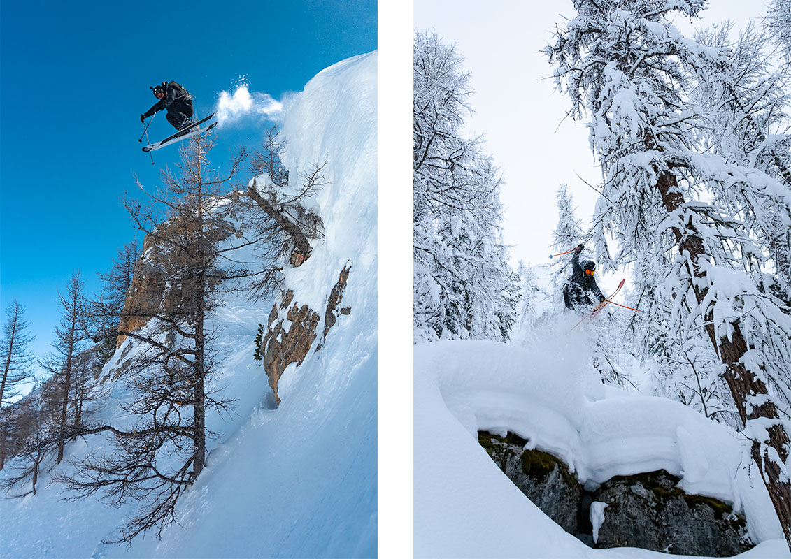 © Cheule Photography - Les Alpes et leur or blanc - Ski - Freeride - Poudreuse - Barre rocheuse - Baptiste Corompt - Serre Chevalier - Ride - Neige - Snow - Extême